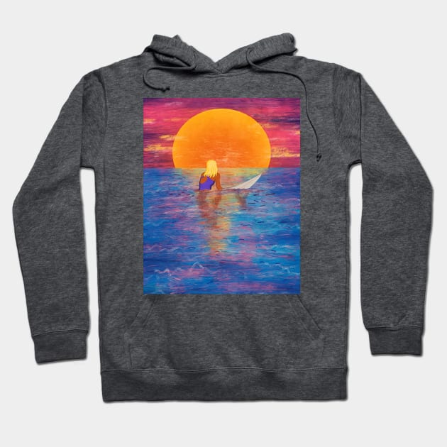 Surfer Girl Hoodie by omarbardisy